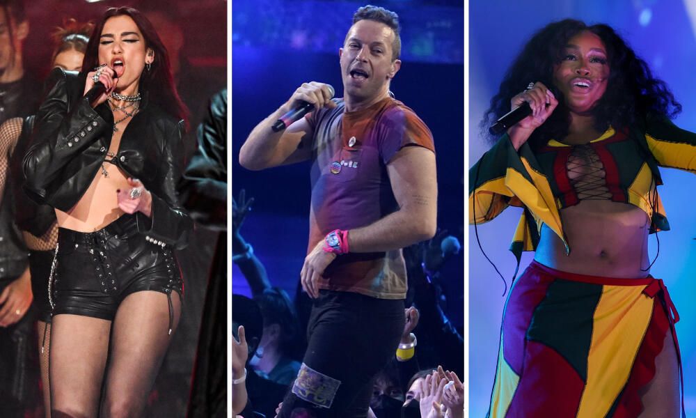 Dua Lipa Coldplay And SZA To Headline 2024