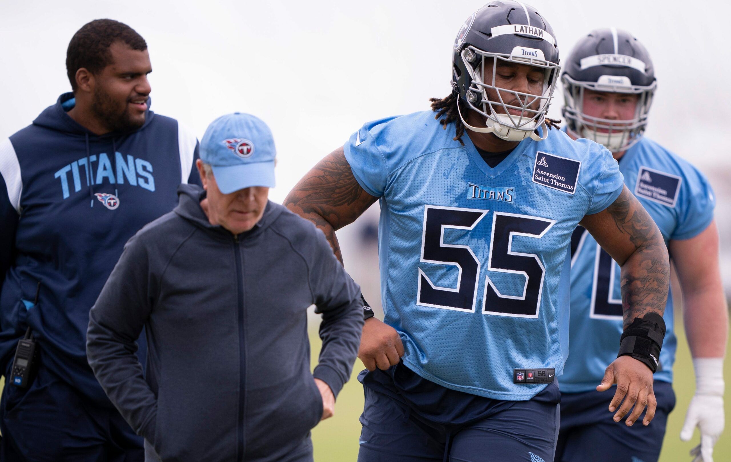 Titans Jc Latham Already Showing Incredible Work Ethic