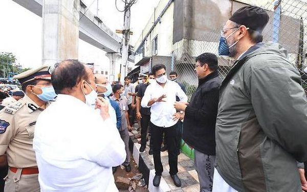 KTR pays quick visit to flood-hit areas