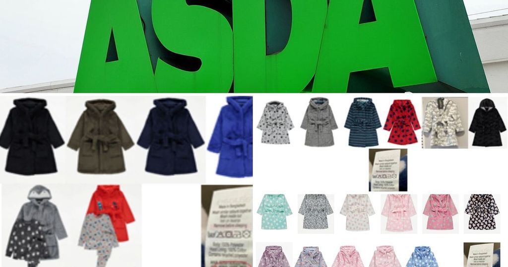 Asda recalls kids' dressing gowns due to fire…