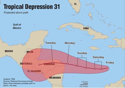 Tropical wave could be next tropical storm, Eta chills out as an extratropical low