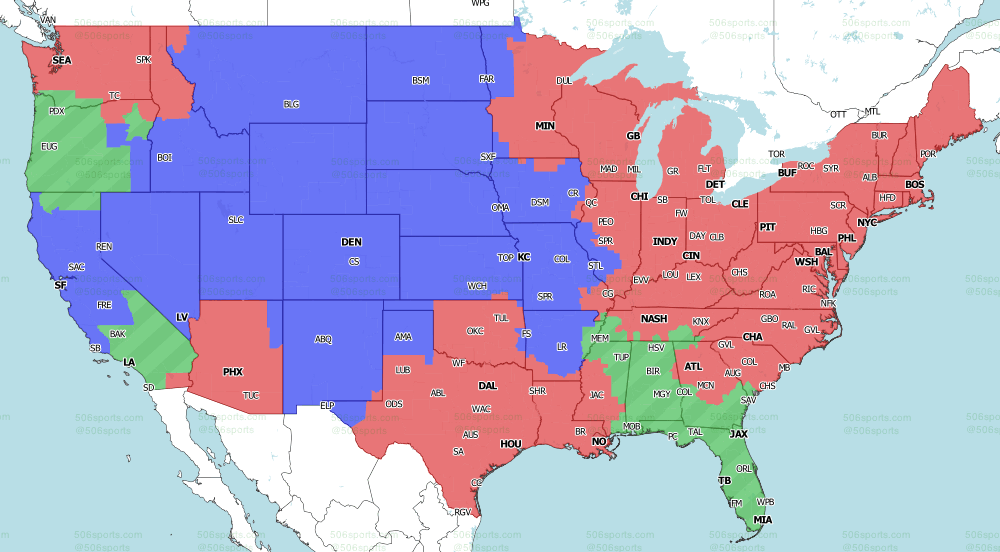 NFL Week 11 TV coverage maps