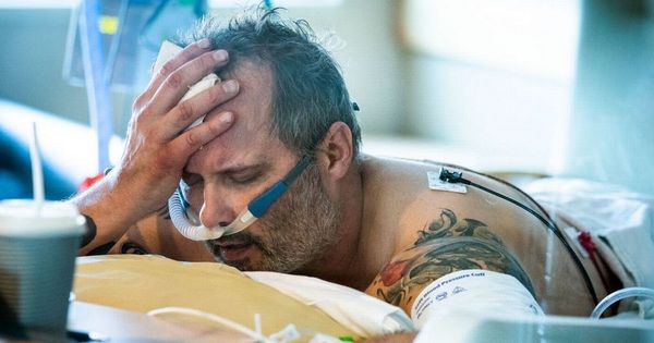 Tragic last photo shows dad with Covid-19 struggling to breathe before dying