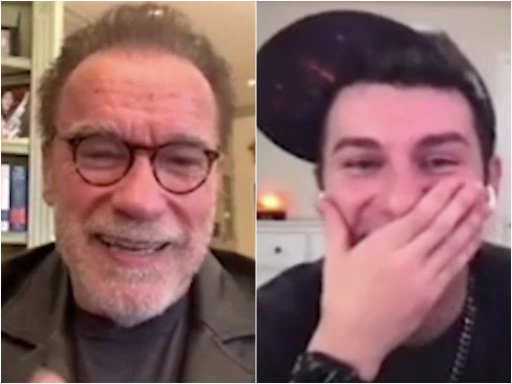 Arnold Schwarzenegger reunites with Kindergarten Cop…