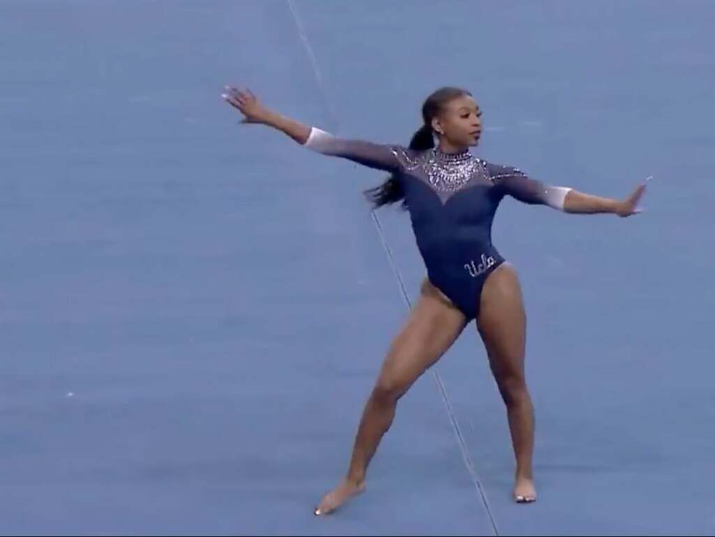 Ucla Gymnast Nia Dennis Goes Viral For Routine 