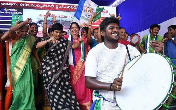 Near clean sweep by YSRCP in municipal polls