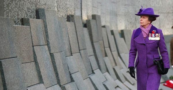 Princess Anne marks Anzac Day with visit to war memorial