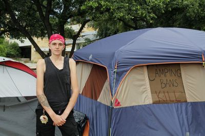 As Homeless Camping Drama Rages, Protestors Camp Outside Austin City Hall