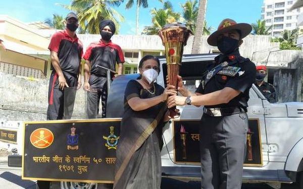 Victory flame reaches war hero’s house