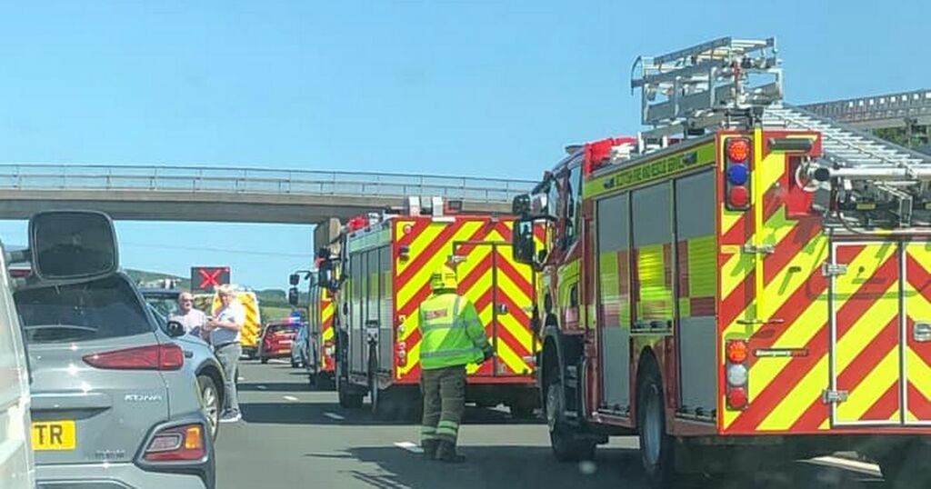 Horror M90 crash leaves two people in hospital with…