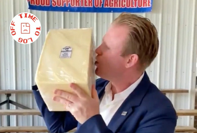 Large adult son Andrew Giuliani won't stop talking about cheese for some reason