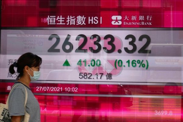 Asian stock markets mixed after Wall Street rises to record