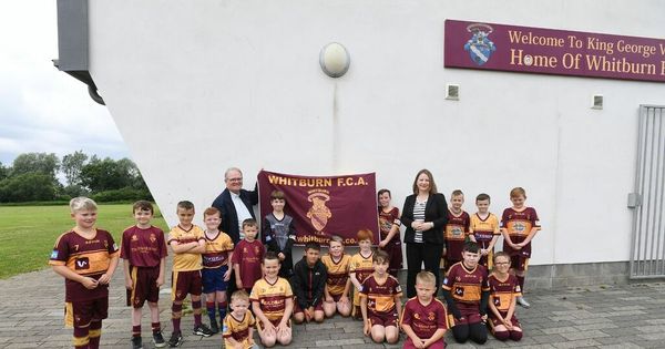 Young West Lothian footballers unveil club's new defibrillator