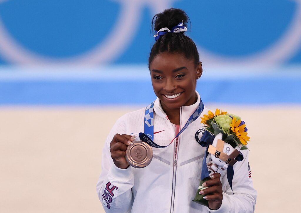 Simone Biles says her Tokyo Olympics beam bronze medal…