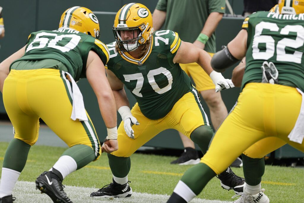 Packers film room Rookie OL Royce Newman looking a…