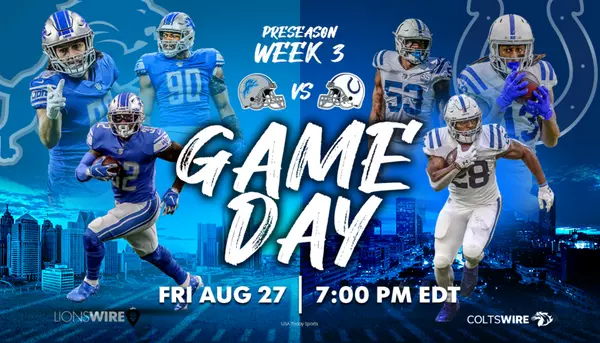 Lions vs. Colts: How to watch, listen, stream the…