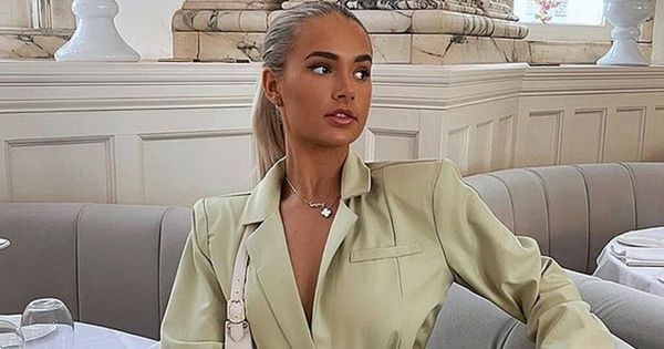 Love Island's Molly-Mae Hague stuns in quirky beige suit with cutout waist  and legs - Mirror Online