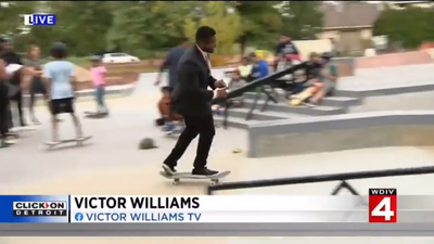 Reporter goes viral after showcasing skateboarding skills while delivering live report