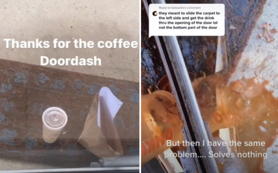 Delivery driver accidentally traps customer in his own home with a coffee in hilarious TikTok