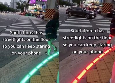 South Korea’s solution to people crossing the road while looking at their phone has divided opinion