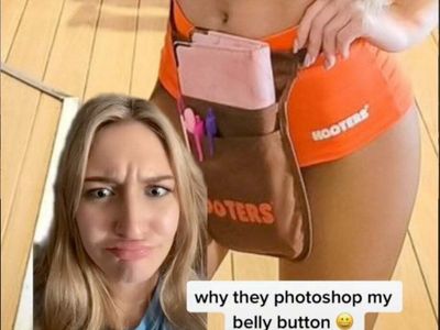 Waitress claims Hooters photoshopped her belly button on Instagram post