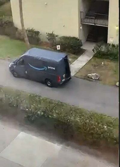 Amazon driver fired after video of woman leaving his van goes viral