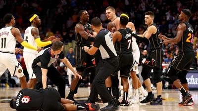 Denver Nuggets, Miami Heat in confrontation after big hit by NBA MVP Nikola Jokic on Markieff Morris