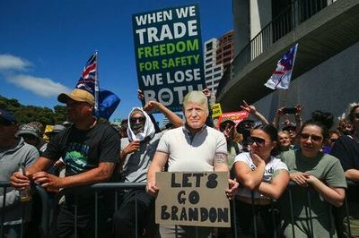 QAnoners led a protest in New Zealand that looked suspiciously like Jan. 6