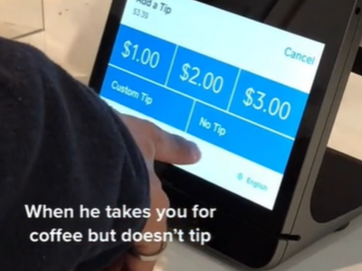 Video of date refusing to tip coffee shop staff divides TikTok