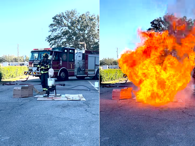 Video shows frozen turkey exploding in deep fryer