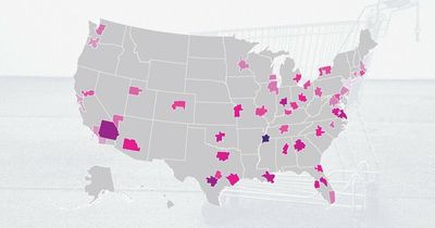 Which cities have the most people living in food deserts?