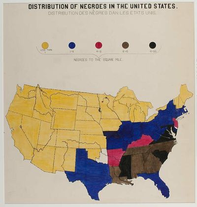 W.E.B. Du Bois' hand-drawn charts from 1900 show the story of Black Americans through data