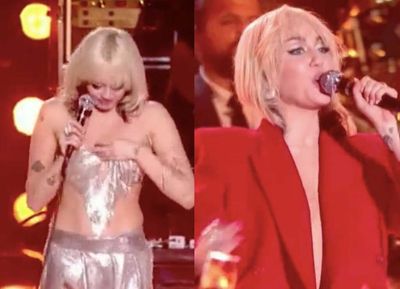 Miley Cyrus effortlessly deals with wardrobe malfunction during New Year’s Eve concert