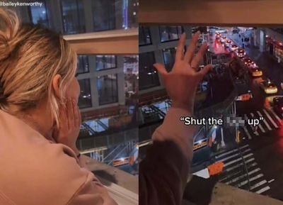 Newly engaged woman told to ‘shut the f**k up’ by passerby in New York after yelling news from apartment