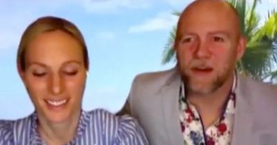 Jovial Zara and Mike Tindall plan sunshine getaway in video call with tropical background