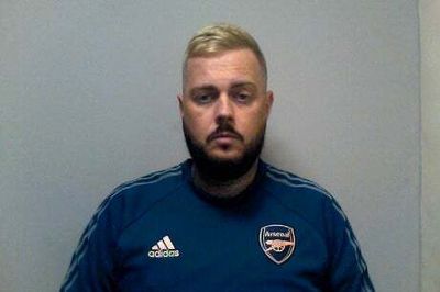 Mr DT wears Arsenal shirt in mugshot as he is jailed for assaulting and kidnapping ex girlfriend