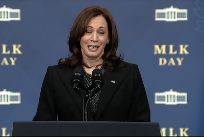 ‘We must not give up’: Kamala Harris marks MLK Day with plea to keep fighting for voting rights