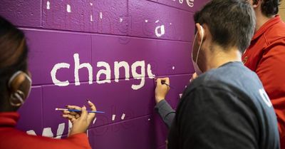 Volunteers beautify West Side elementary school on day of service honoring King