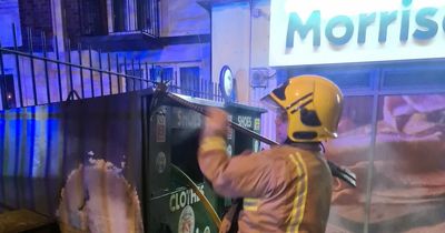 Fire outside Bristol Morrisons destroys donations in suspected arson