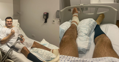 Jacob Stockdale shares hospital photos after ankle surgery as he's ruled out for Six Nations