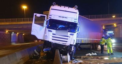 M50 crash: Gardai close motorway lane after horror truck collision in Dublin