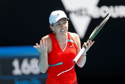 Halep battles service demons to stay alive at Australian Open