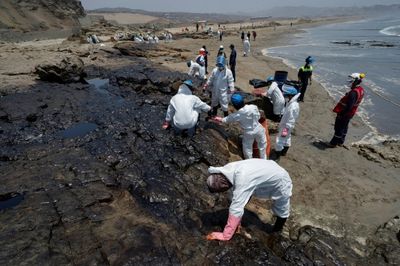 Peru beaches suffer oil spill blamed on waves from Tonga volcanic eruption