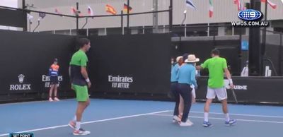 Australian Open players rush to aid ball girl after she collapses at side of court