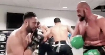 Fans concerned about Tyson Fury's weight as world champion spars Joseph Parker