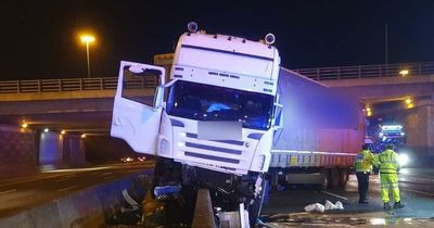 M50 crash: Truck driver in hospital after horror crash that closed motorway for several hours