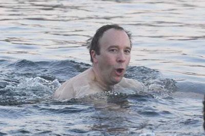 Matt Hancock finds himself in cold water as he enjoys London’s Serpentine