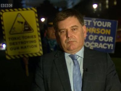 Tory MP Andrew Bridgen called ‘village idiot’ by protester on live TV