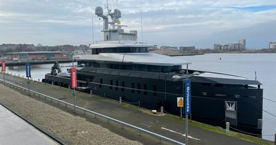 Immense superyacht docks in Edinburgh - complete with its own submarine