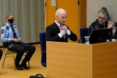 Norwegian killer Anders Breivik begins parole hearing with Nazi salute